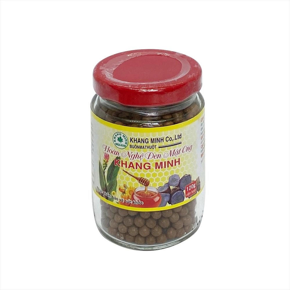 Hoàn Nghệ Đen Mật Ong Khang Minh lọ 120g viên hoàn