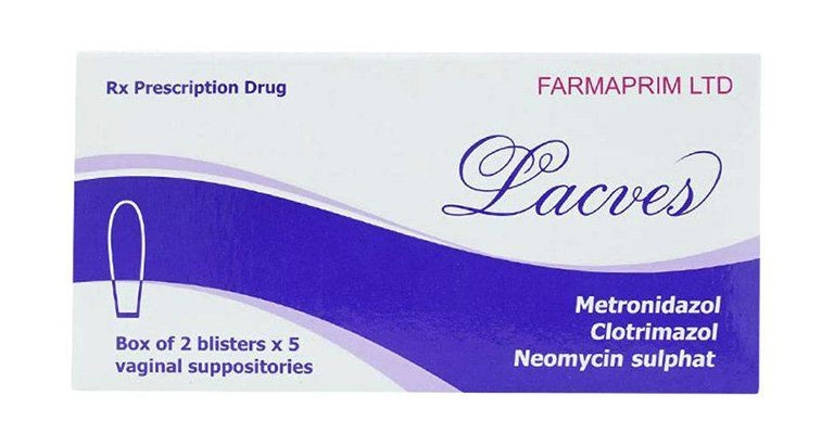 Viên đạn đặt âm đạo Lacves Farmaprim hộp 2 vỉ x 5 viên