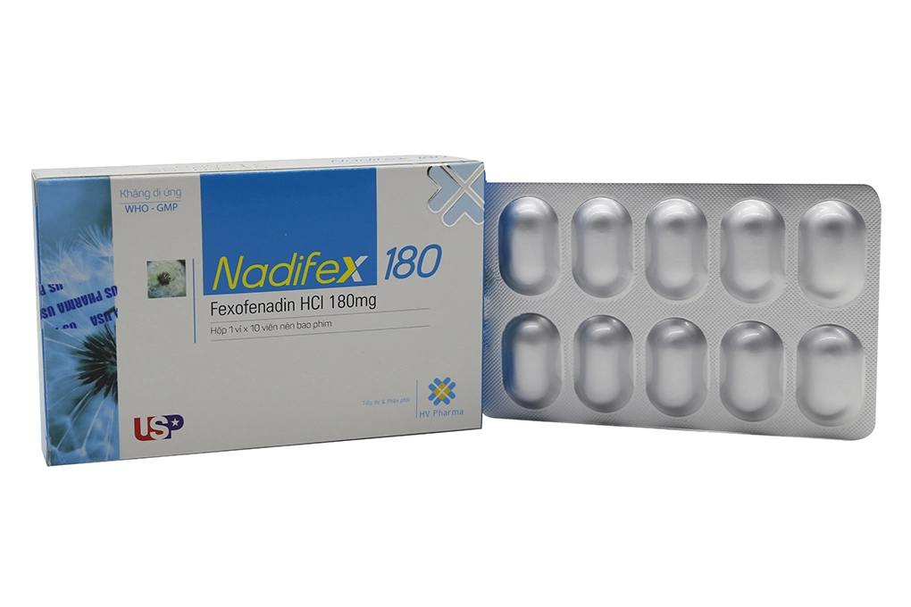 Thuốc chống dị ứng Nadifex 180 hộp 10 viên