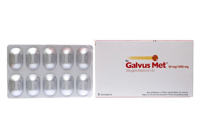 Thuốc trị đái tháo đường Galvus Met 50mg/1000mg hộp 60 viên