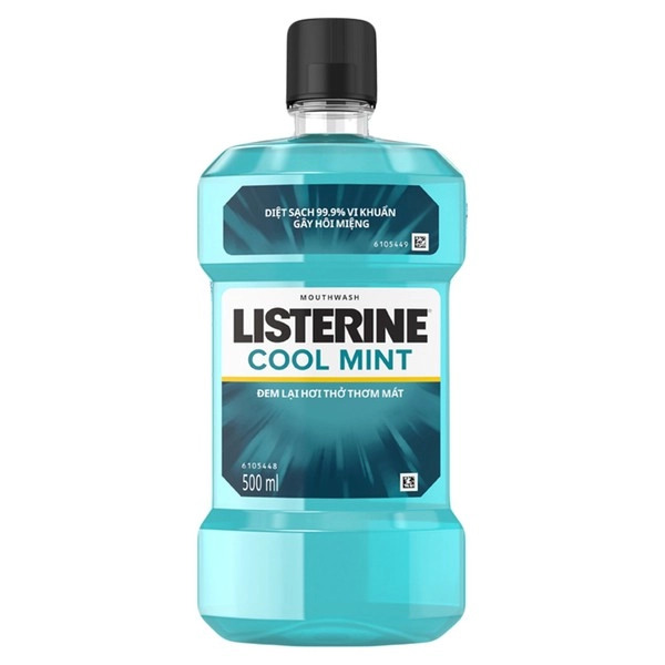 Nước súc miệng Listerine Cool Mint Zero Alcohol chai 500 ml