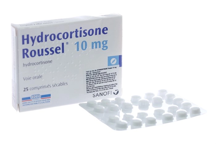 Thuốc trị suy thượng thận Hydrocortisone Roussel 10mg hộp 25 viên