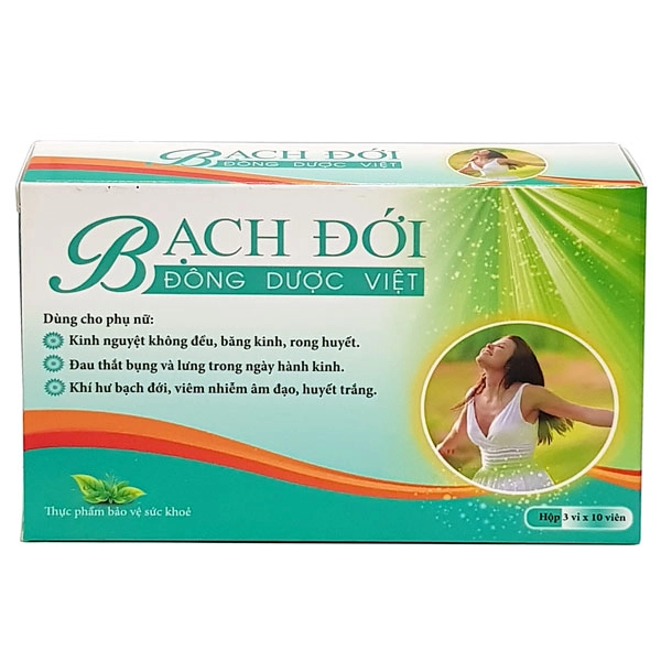 Hỗ trợ trị rối loạn kinh nguyệt và viêm âm đạo Bạch đới Đông Dược Việt hộp 30 viên