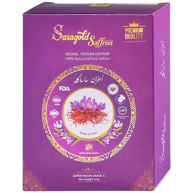 Bổ sung Vitamin và chất chống oxy hóa, hỗ trợ làm đẹp da nhụy hoa nghệ tây Sasagold Saffron hộp 0,5g