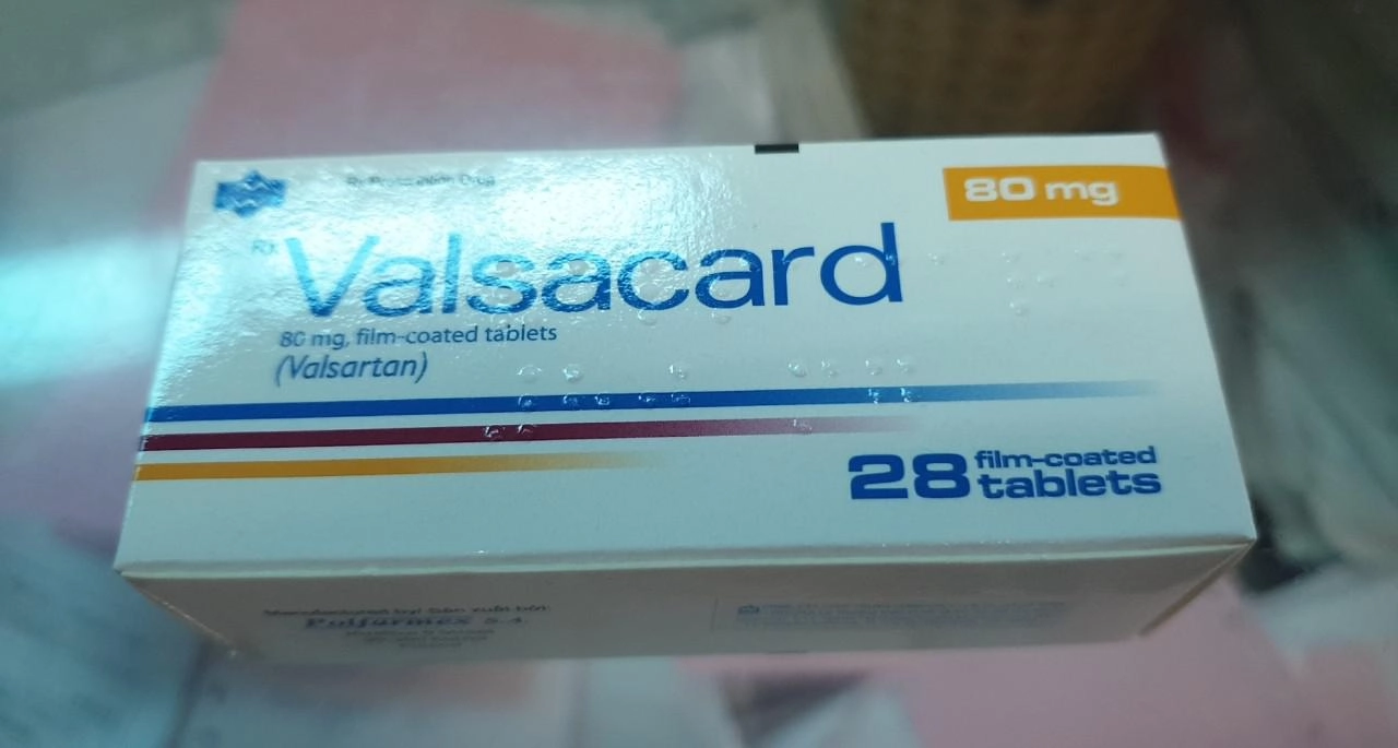 Thuốc điều trị cao huyết áp Valsacard 80mg hộp 28 viên