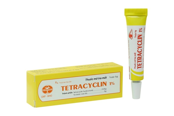 Thuốc mỡ tra mắt Tetracyclin 1% (Dược Quảng Bình) hộp 1 tuýp 5g