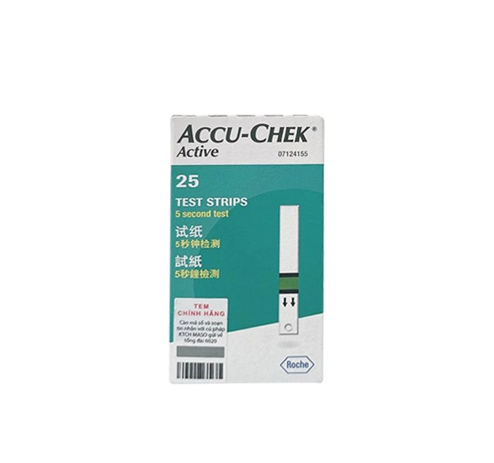 Que thử đường huyết ACCU-CHEK Active hộp 25 que