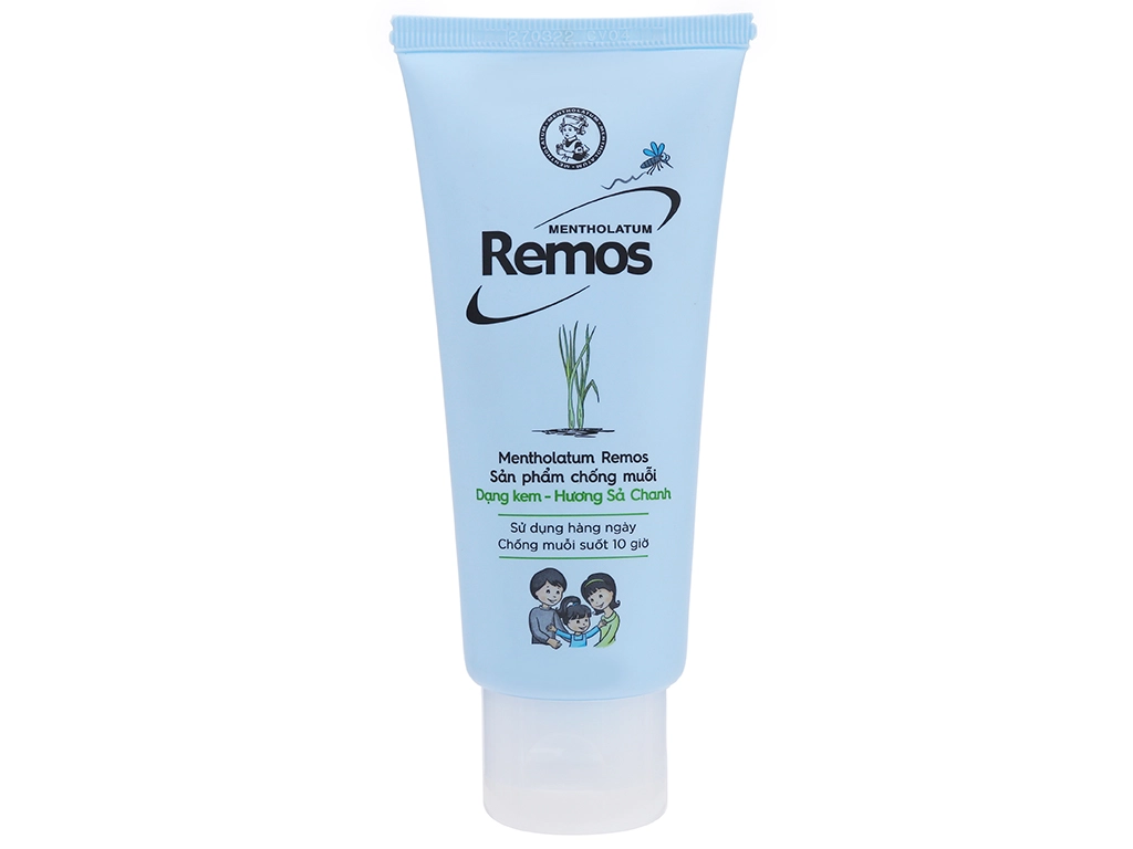 Kem chống muỗi Mentholatum Remos hương sả chanh tuýp 70g