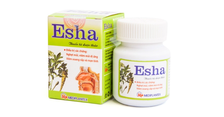 Thuốc trị viêm xoang Esha hộp 1 lọ 50 viên