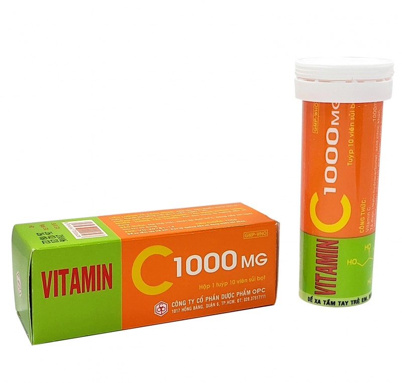 Viên sủi VITAMIN C 1000mg OPC hộp 1 tuýp x 10 viên