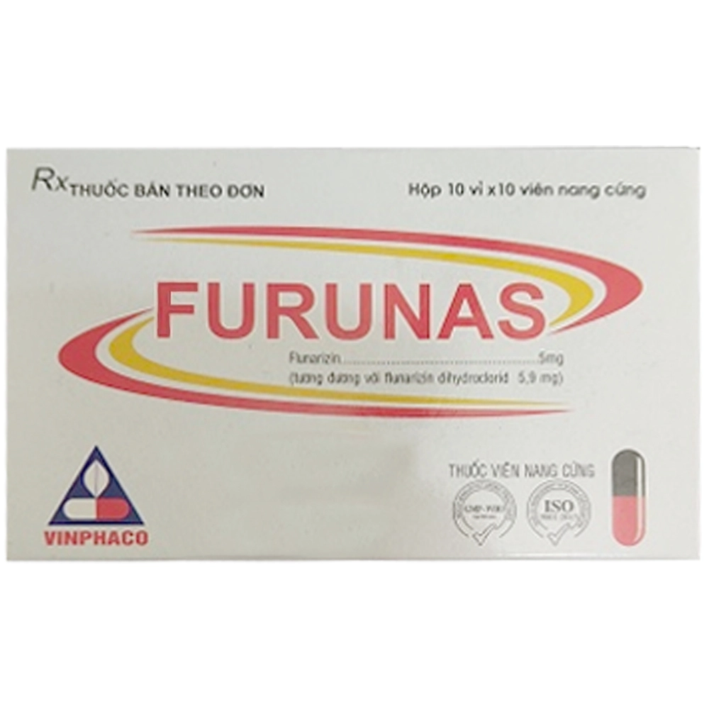 Thuốc điều trị dự phòng cơn đau nửa đầu Furunas hộp 10 vỉ x 10 viên