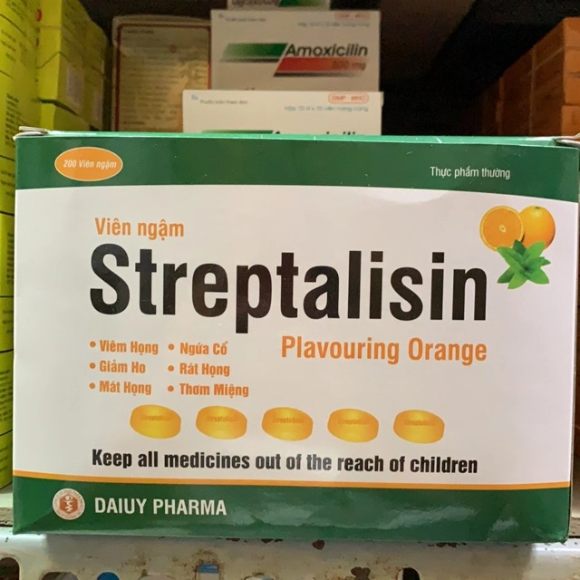 Viên ngậm hỗ trợ giảm ho Streptalisin hộp 200 viên