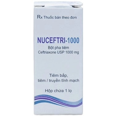 Bột pha tiêm Nuceftri-1000 hộp 1 lọ