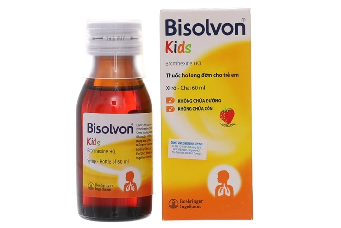 Siro ho, long đờm cho trẻ em Bisolvon Kids Boehringer Ingelheim hộp 1 chai 60ml