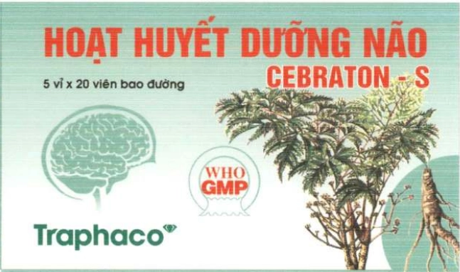 Thuốc Hoạt huyết dưỡng não CEBRATON-S hộp 5 vỉ x 20 viên bao đường