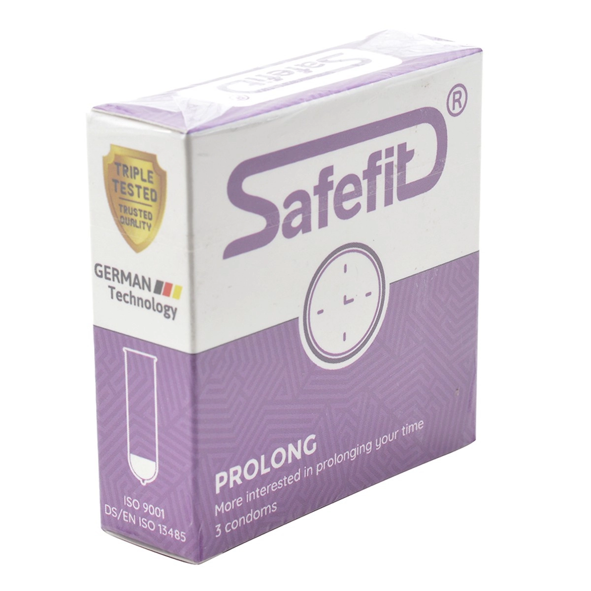 Bao cao su Safefit Prolong (tím) hộp 3 cái