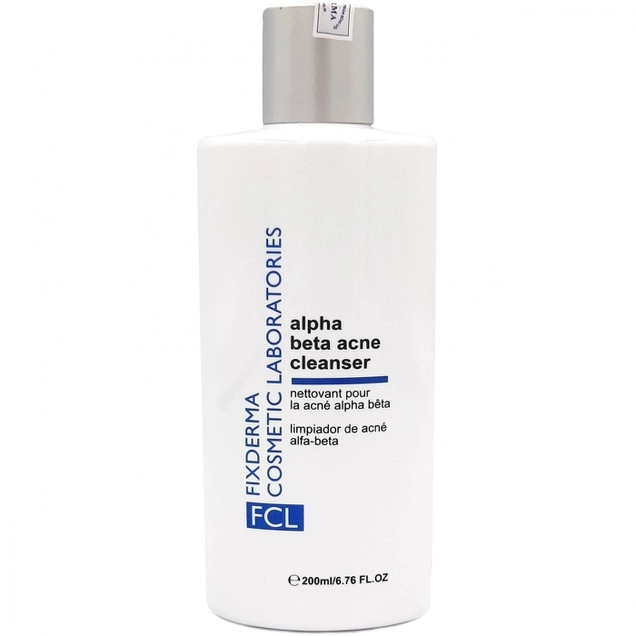 Sữa rửa mặt làm giảm mụn Fixderma FCL Alpha-Beta Acne Cleanser chai x 200ml