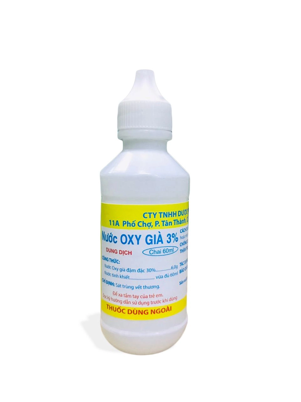 Thuốc dùng ngoài Nước Oxy Già 3% Nam Việt chai 60ml