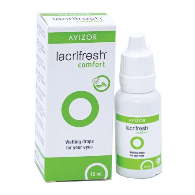 Nước mắt nhân tạo Avizor Lacrifresh Comfort (xanh lá) hộp 1 lọ 15ml