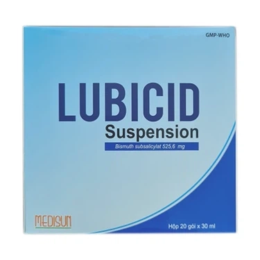 Thuốc tiêu hóa Lubicid Suspension Medisun hộp 20 gói x 30ml