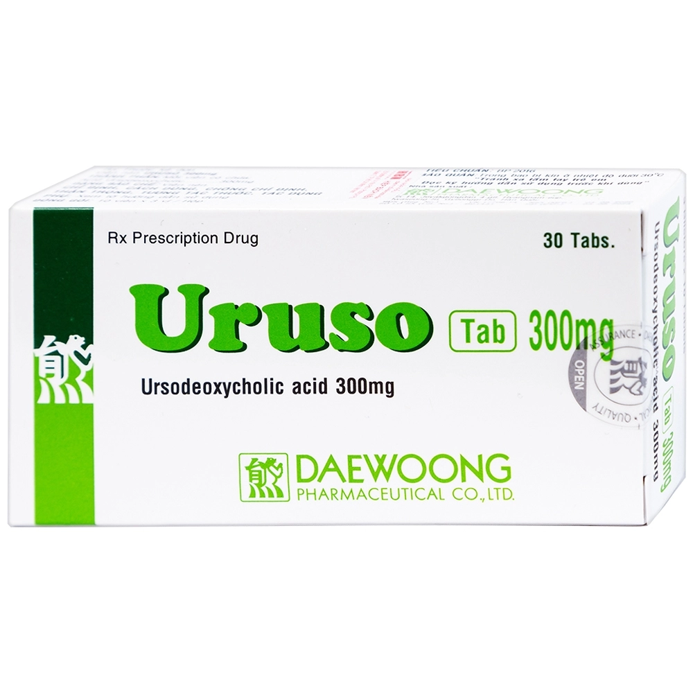 Điều trị sỏi mật Uruso Tab 300mg Daewoong hộp 3 vỉ x 10 viên
