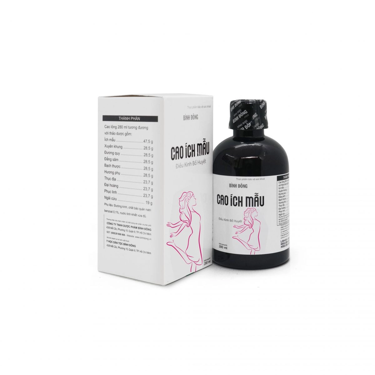 Giúp bổ huyết, điều kinh CAO ÍCH MẪU Bình Đông hộp 1 chai 280ml