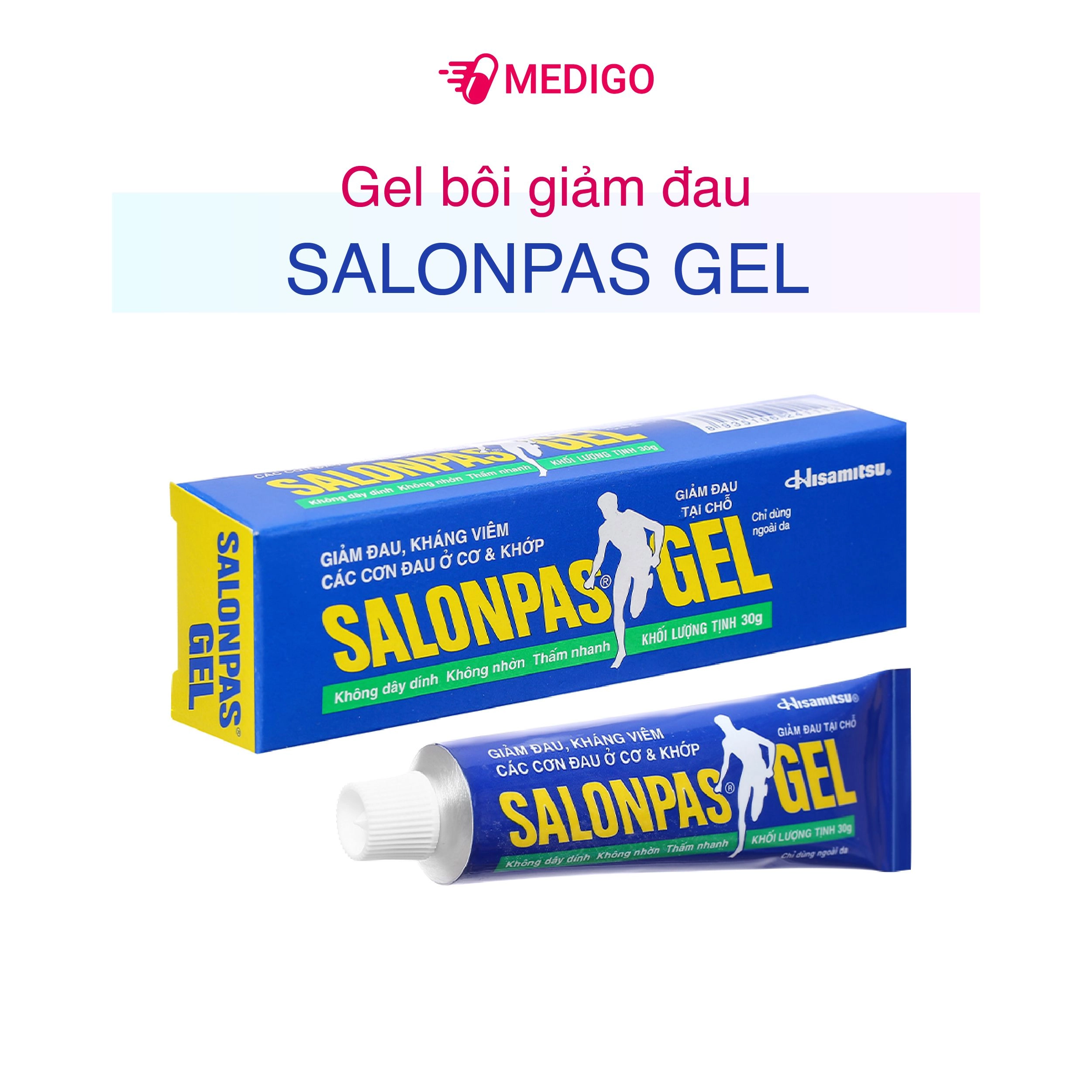 Gel bôi giảm đau Salonpas Gel tuýp 30g