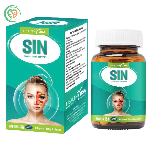 Giảm triệu chứng viêm mũi, viêm xoang SIN Healthy USA hộp 30 viên