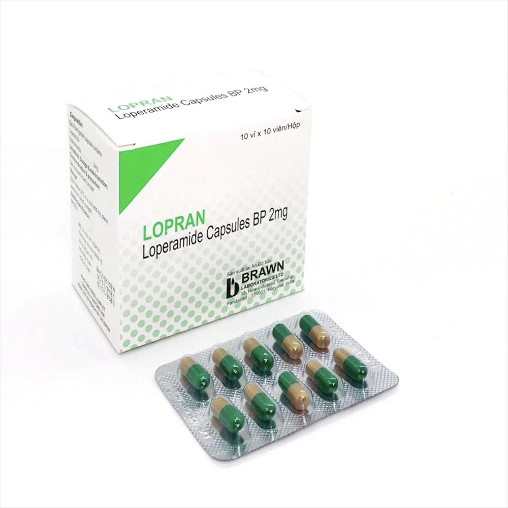 Thuốc trị tiêu chảy LOPRAN Brawn hộp 100 viên