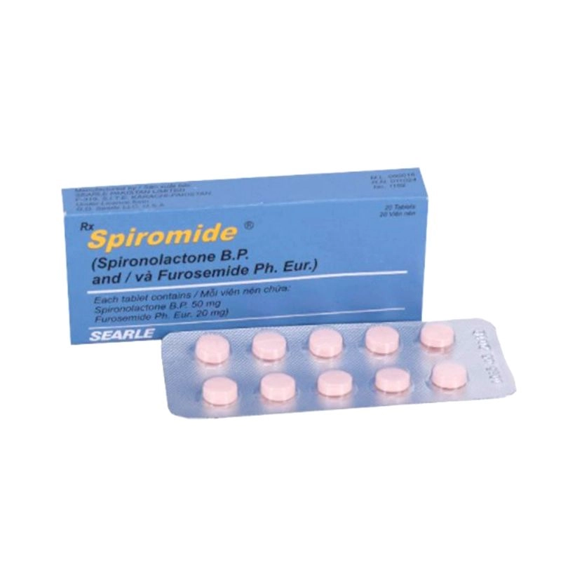 Thuốc lợi tiểu điều trị phù Spiromide hộp 20 viên