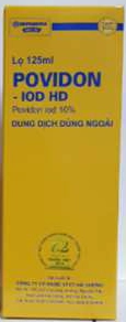 Dung dịch rửa vết thương Povidon-Iod HD hộp 1 chai 125ml