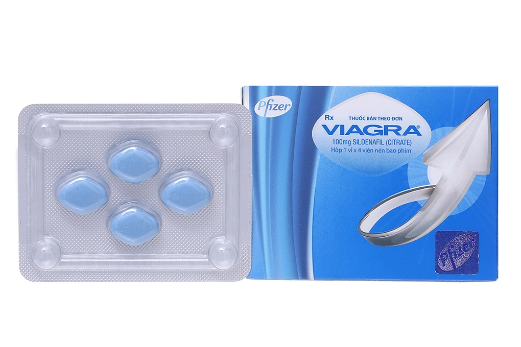Thuốc trị rối loạn cương dương Viagra 100mg hộp 4 viên
