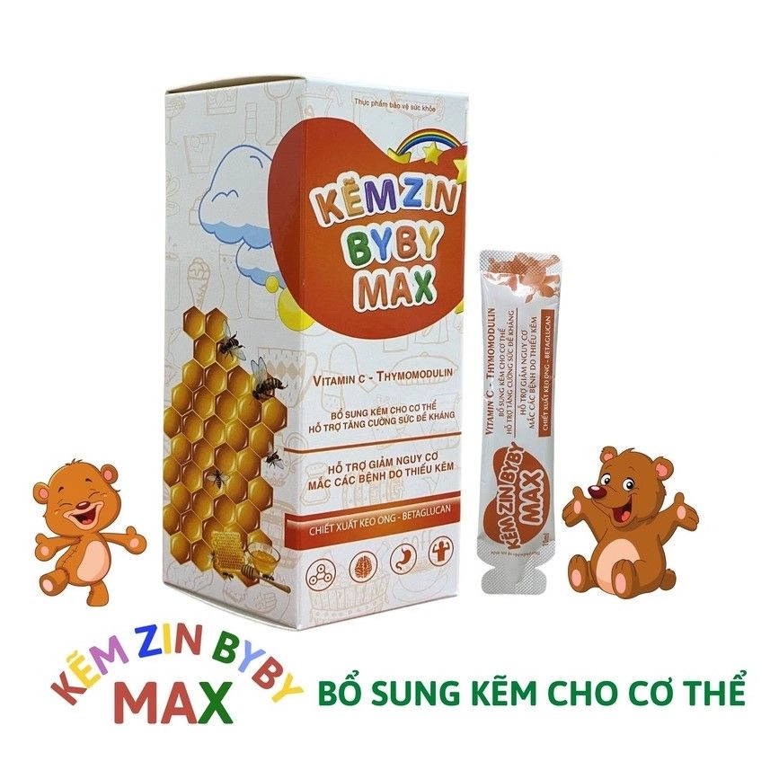 Bổ sung kẽm, tăng sức đề kháng Kẽm Zin Byby Max hộp 20 gói x 10ml