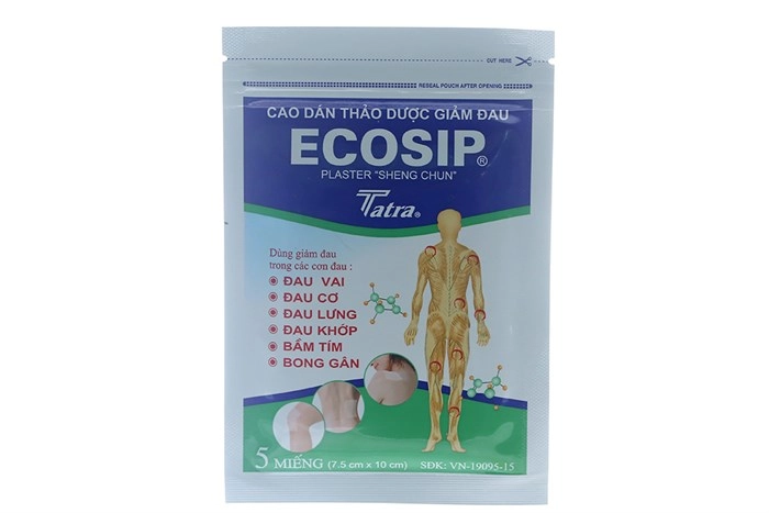 Cao dán thảo dược giảm đau Ecosip gói 4 miếng