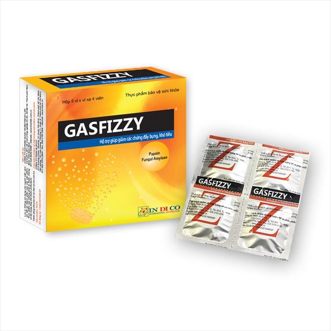 Viên sủi hỗ trợ điều trị rối loạn tiêu hóa  Gasfizzy hộp 20 viên