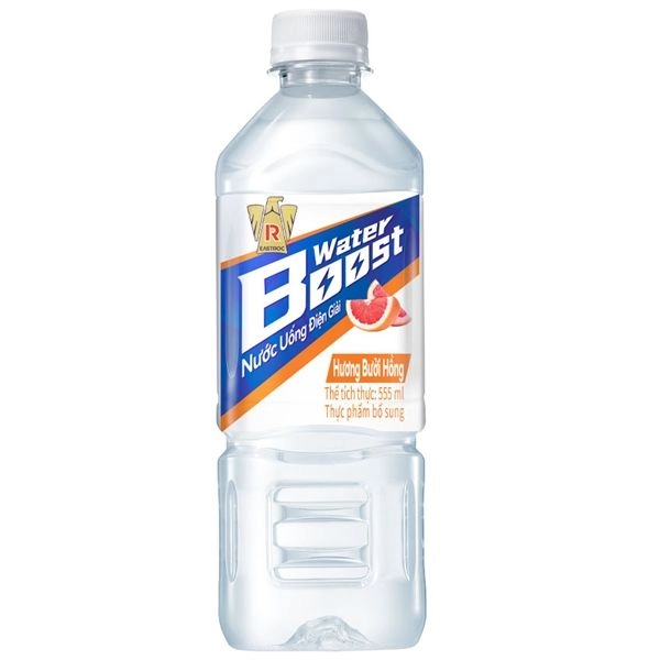 Nước điện giải  Eastroc water boost hương bưởi hồng chai 555ml
