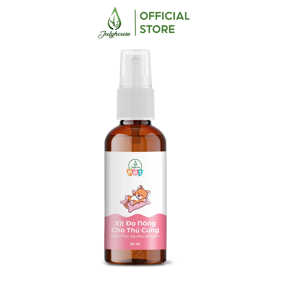 Xịt đa năng cho thú cưng khử mùi và khử khuẩn Julyhouse chai 50ml