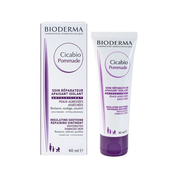Kem dưỡng và bảo vệ da dành cho da bị mất nước, hư tổn Bioderma Cicabio Pommade tuýp 40ml