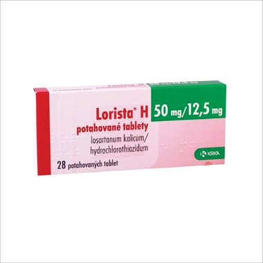 Điều trị huyết áp cao Lorista H 50mg/12.5mg KRKA hộp 2 vỉ x 14 viên