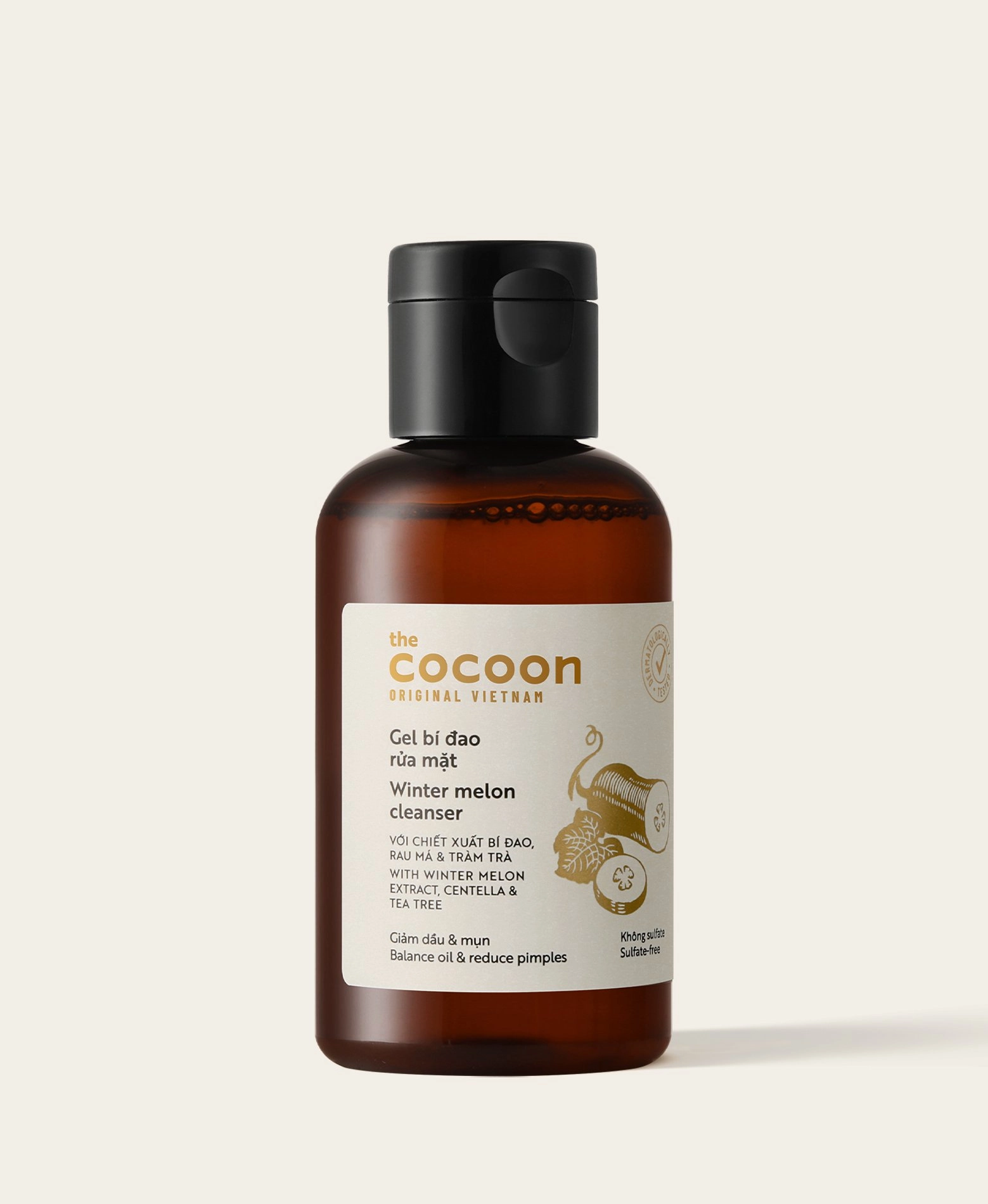 Gel bí đao rửa mặt The Cocoon Original Vietnam Winter Melon Cleanser chai 140ml
