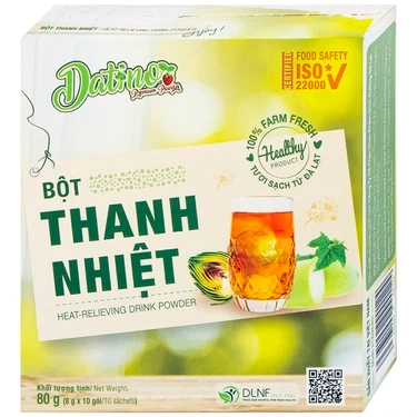 Giúp mát gan, lợi tiểu, tăng cường sức đề kháng, giảm nhiệt miệng bột Thanh Nhiệt Datino hộp 10 gói