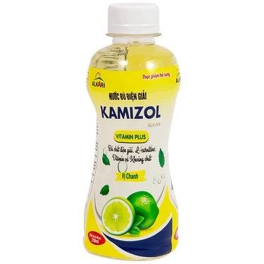 Hỗ trợ giải nhiệt, tăng cường đề kháng nước bù điện giải Kamizol vị chanh thùng 24 chai x 250ml