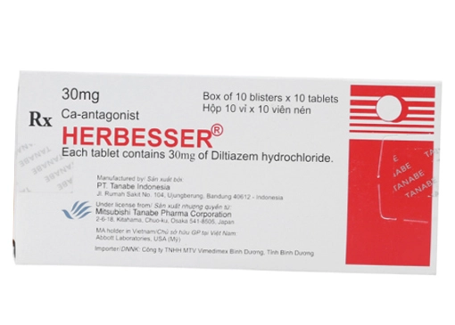 Thuốc tim mạch Herbesser 30 hộp 100 viên