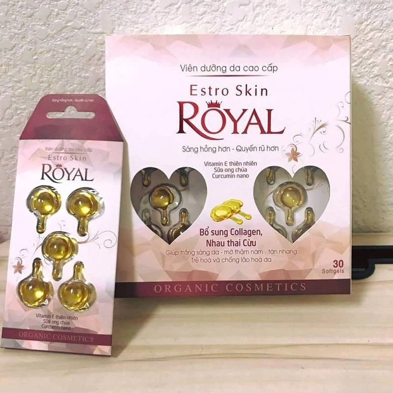 Viên dưỡng da sáng hồng Estro Skin Royal hộp 30 viên