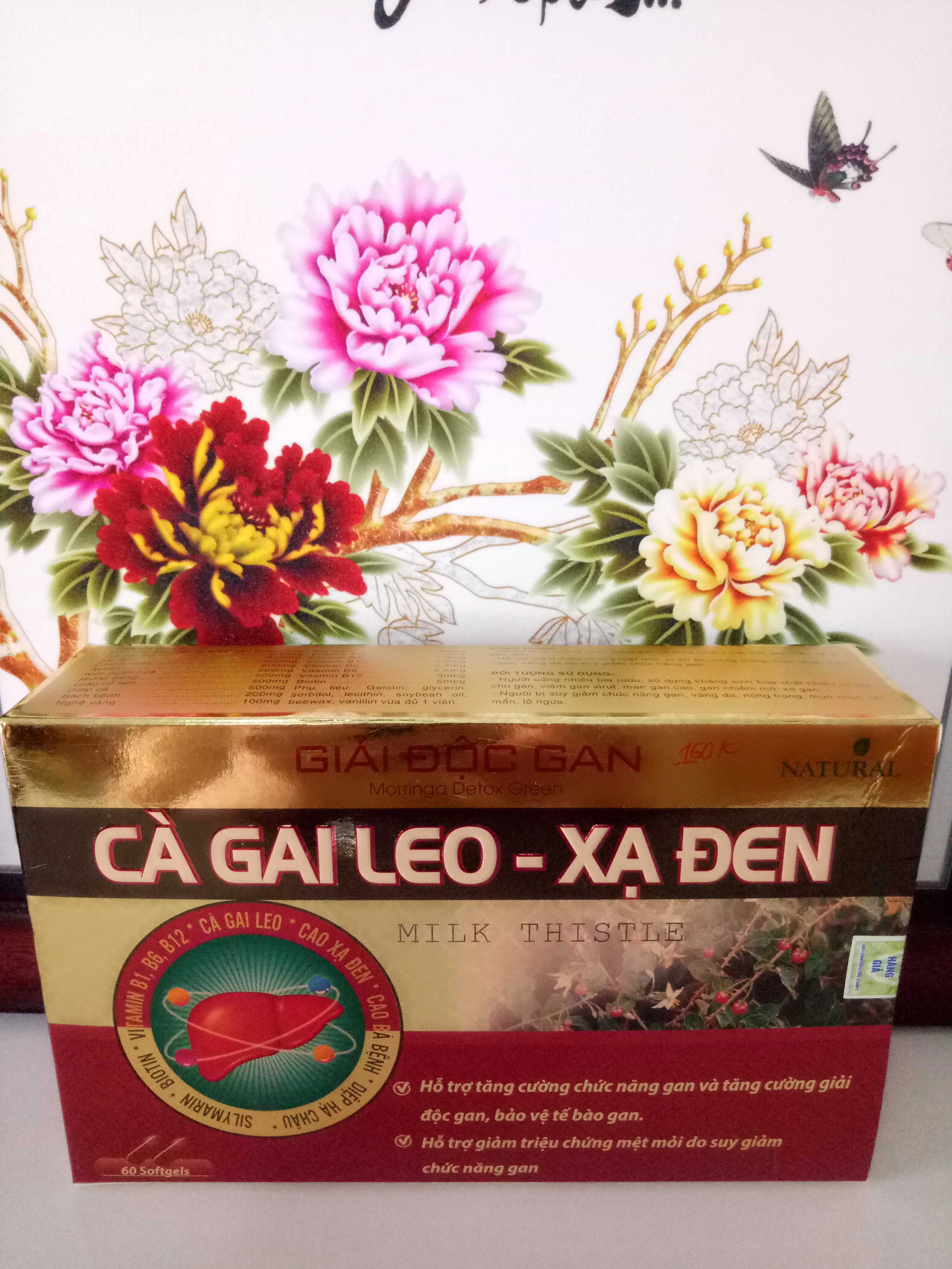 Giải độc gan Cà Gai Leo - Xạ Đen (Queen Diamond Diophaco) hộp 60 viên
