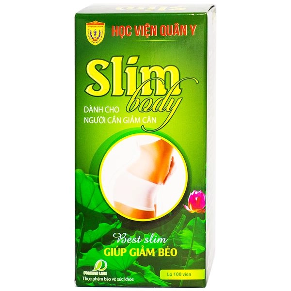 Viên uống giảm cân Slim Body HVQY hộp 1 lọ 100 viên