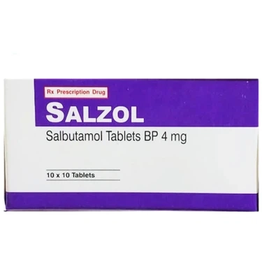Điều trị các chứng hen suyễn, khó thở liên tục Salzol 4mg Windlas Biotech hộp 10 vỉ x 10 viên