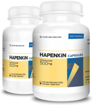 Thuốc kháng sinh Hapenxin capsules (Vàng) lọ 500 viên