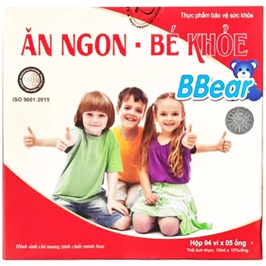 Hỗ trợ ăn ngon, ngủ ngon Ăn Ngon - Bé Khỏe BBear hộp 4 vỉ x 5 ống
