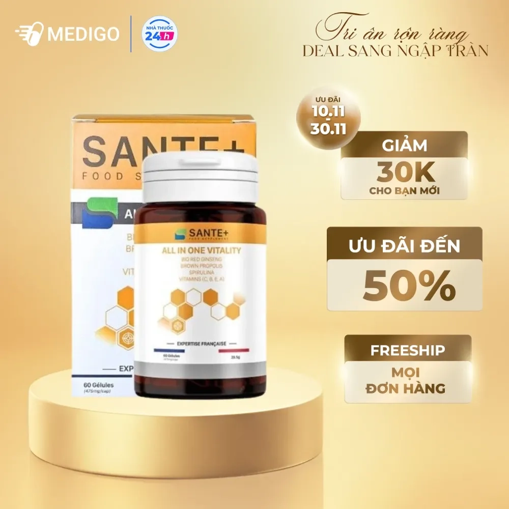 Viên uống tăng sức đề kháng ALL IN ONE VITALITY - SANTE+ hộp 60 viên